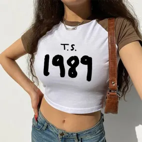 1989 Y2k Custom Crop Top Music Fans Grunge Crop Top