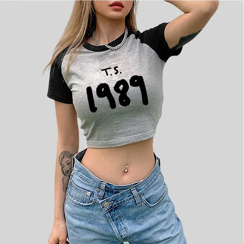 1989 Y2k Custom Crop Top Music Fans Grunge Crop Top