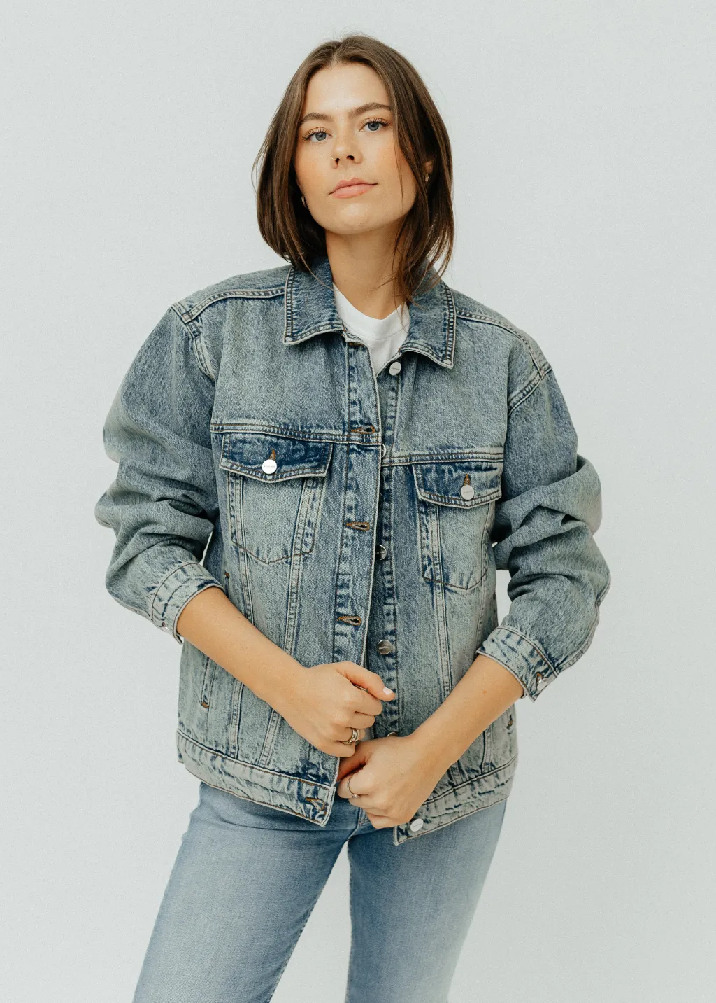 Anine Bing Rory Jacket in Vintage Indigo