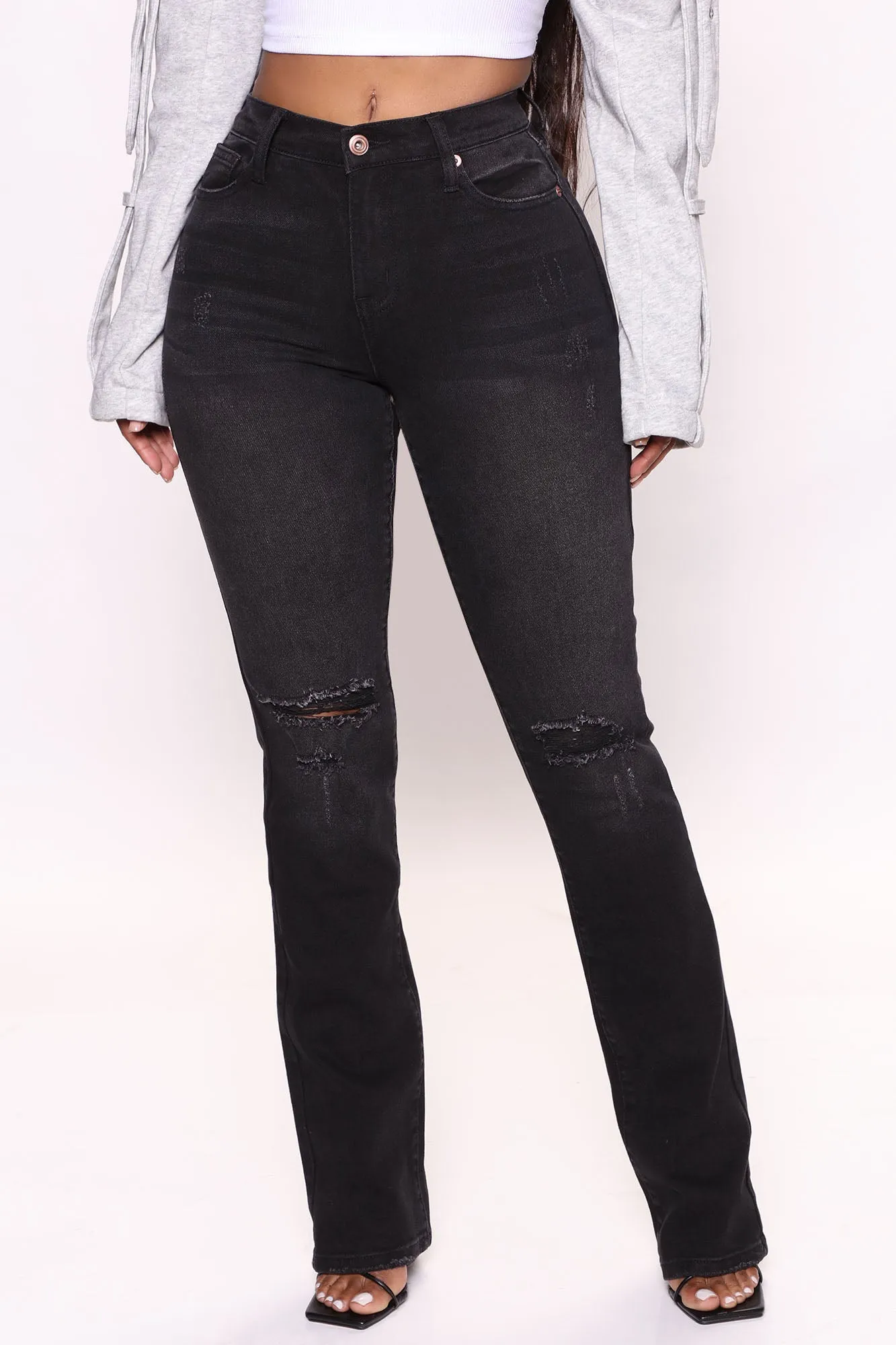 Babetown Bootcut Jeans - Black Wash