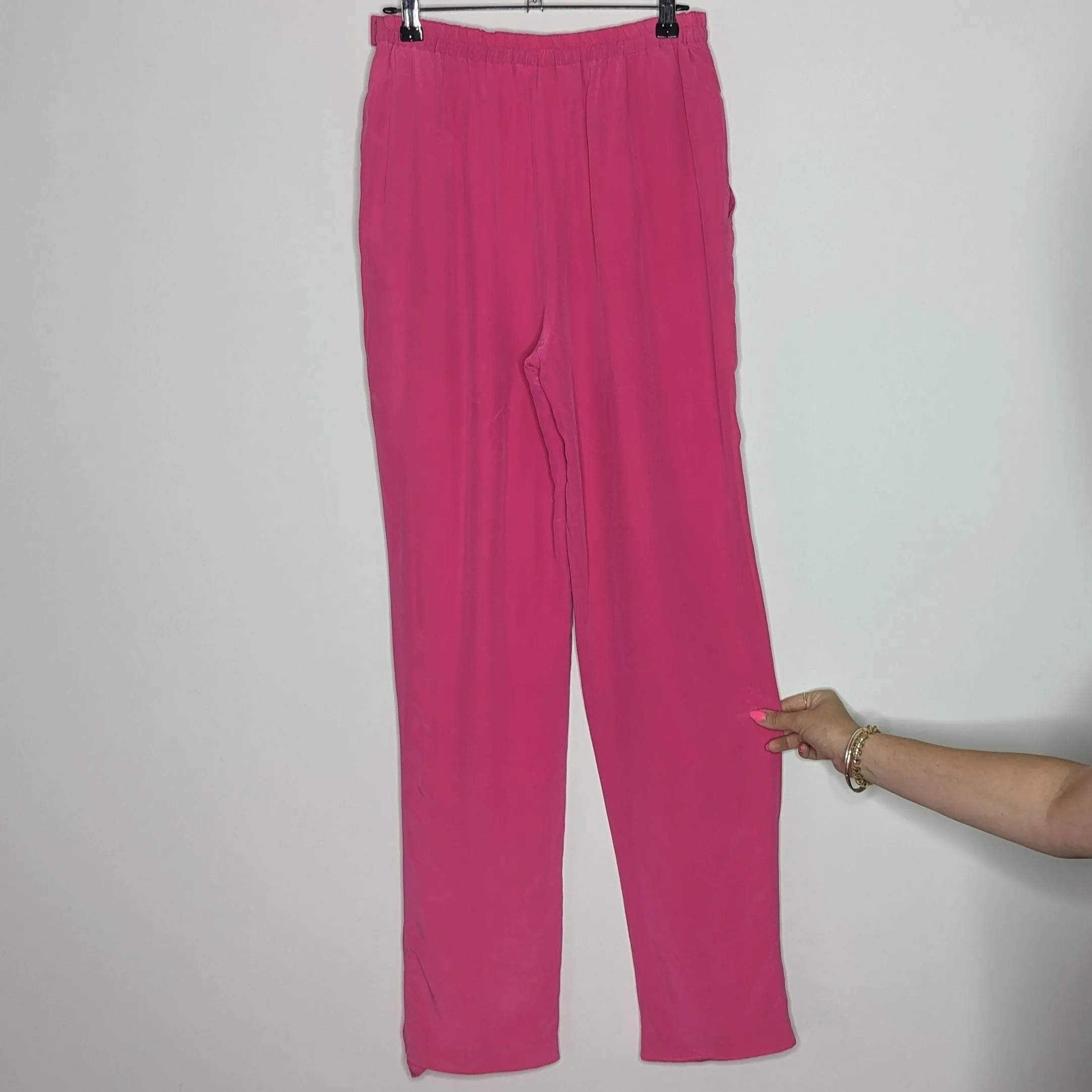 Bellino London Paris Rome Vintage Pink Silk Pants