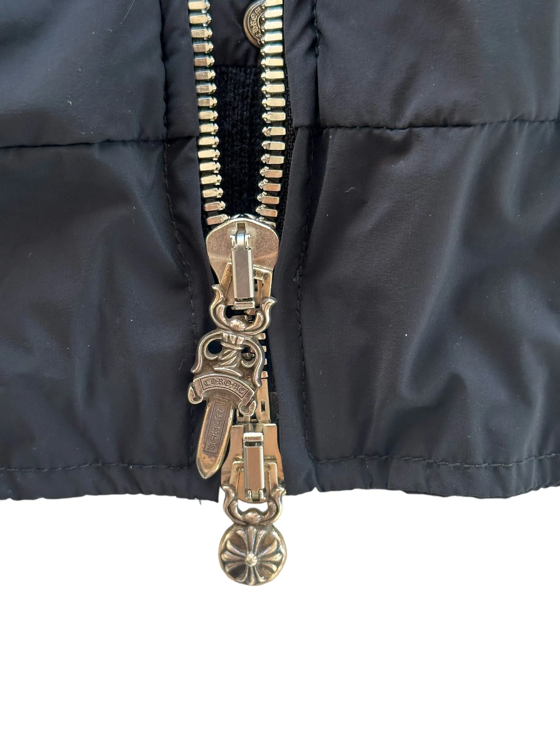 Chrome Hearts Black Cross Patch Zip Up Jacket