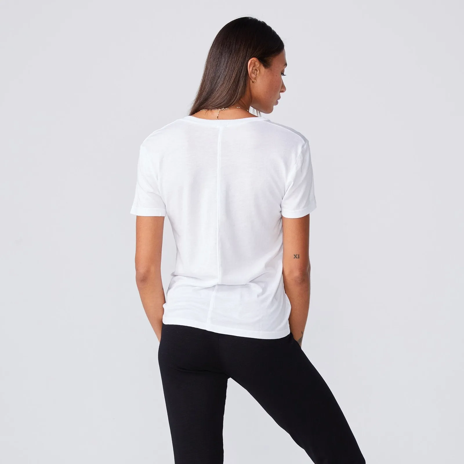 Cotton Modal Relaxed V Neck Tee