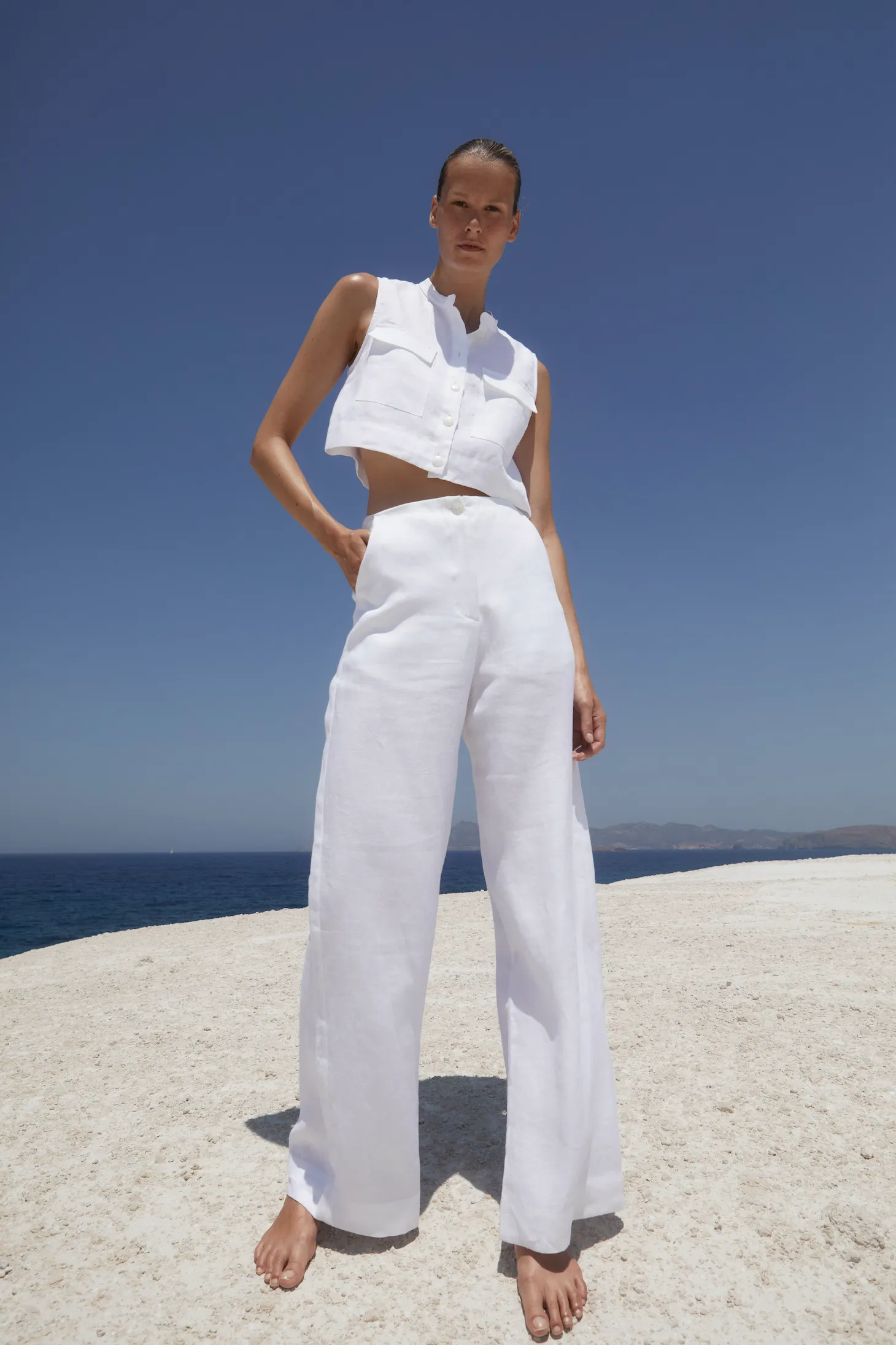 Delphi Tailored Pant - White