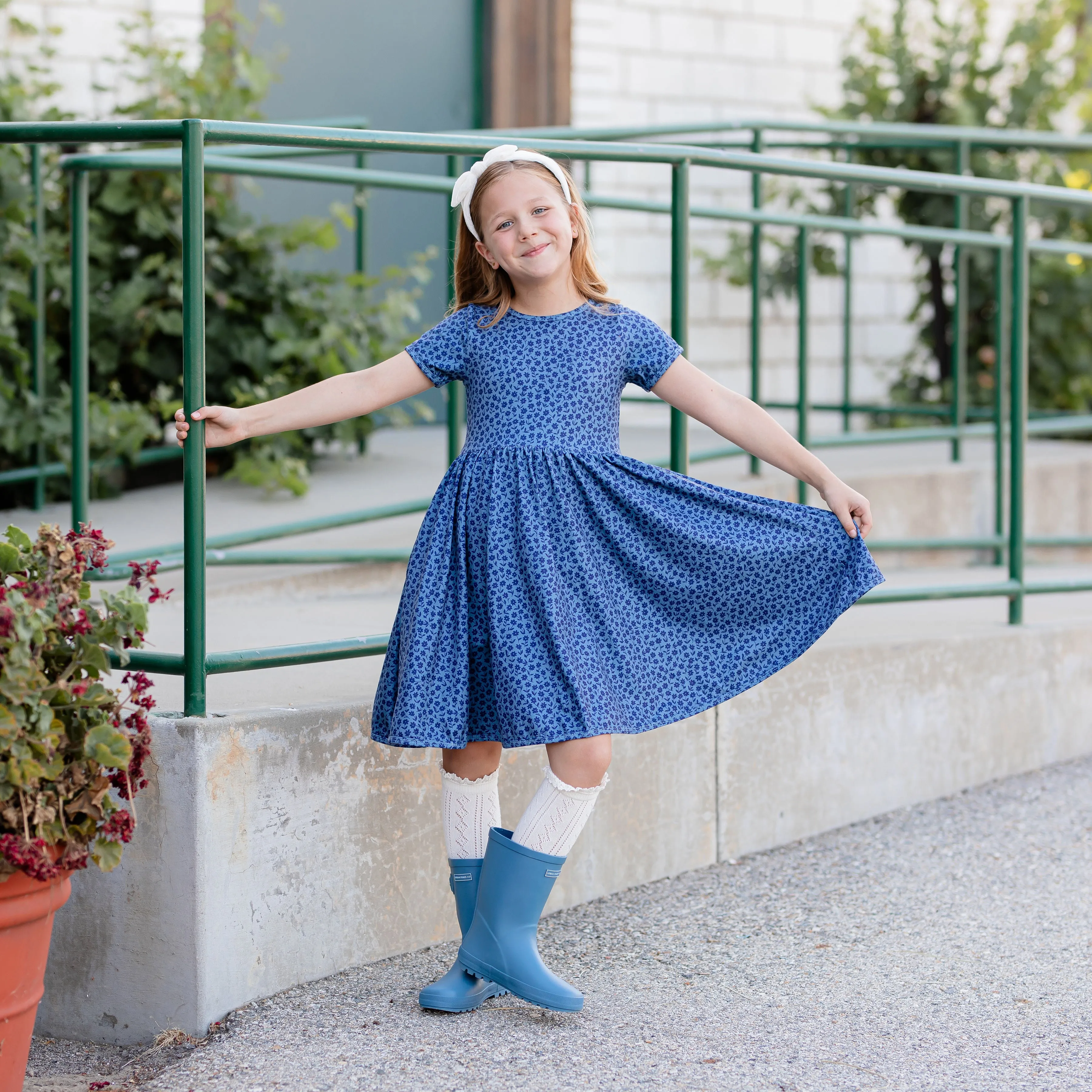 Denim Floral Everyday Dress