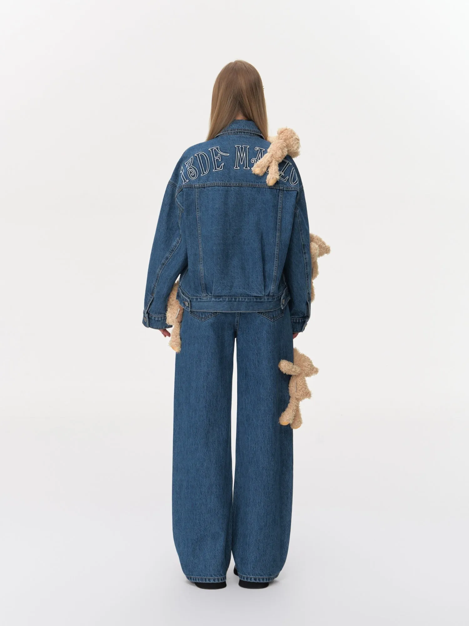 Doozoo Vintage Denim Jacket In Blue