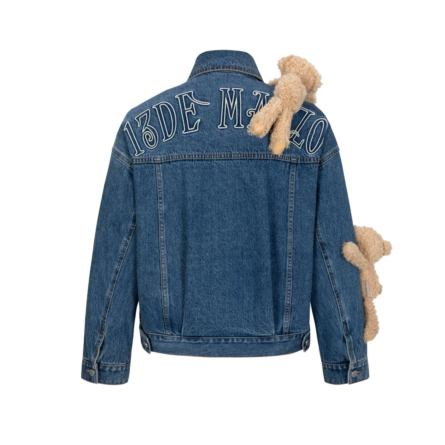 Doozoo Vintage Denim Jacket In Blue