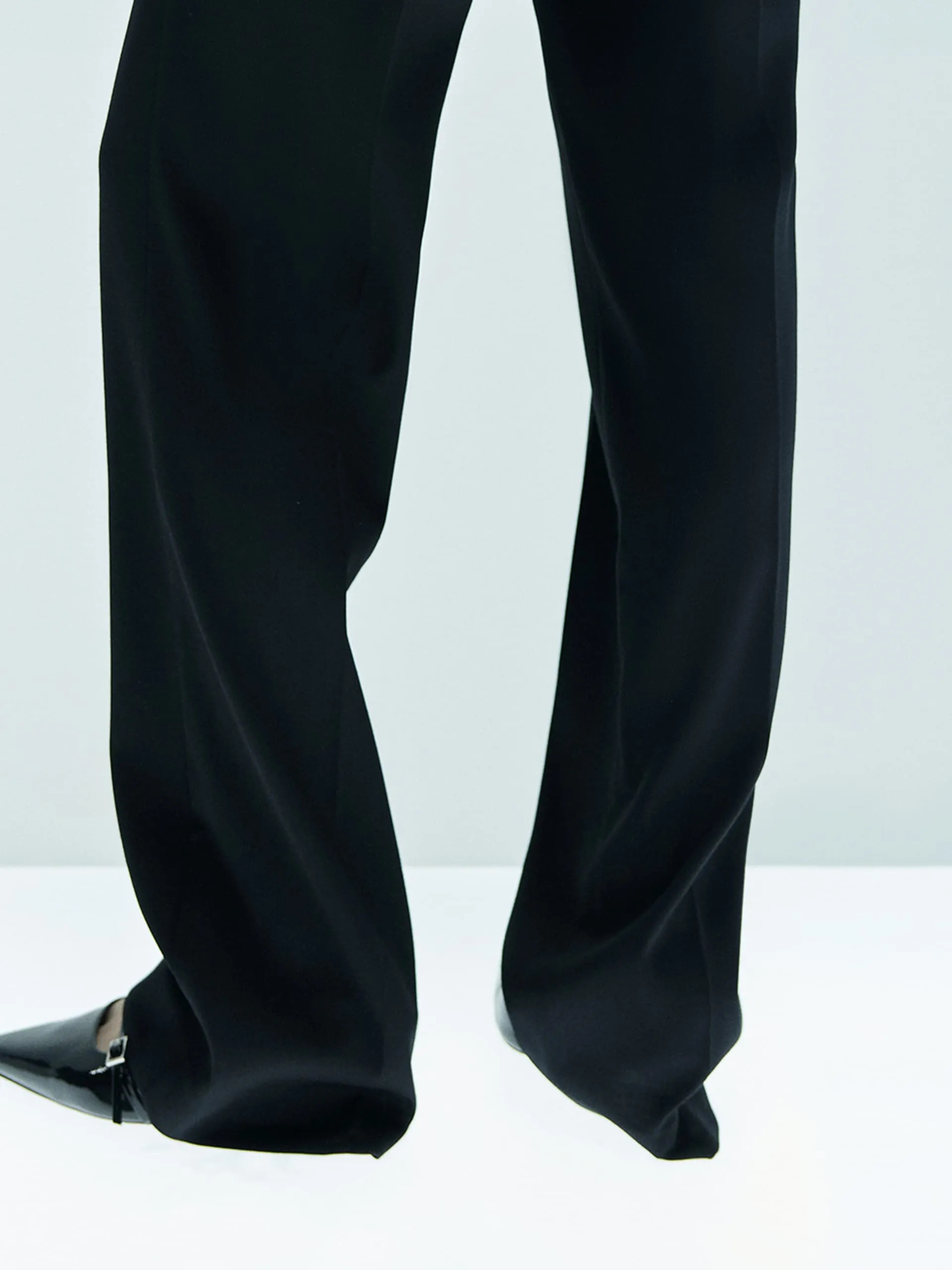 Double Waistband Tailored Pants