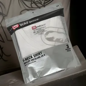 *ECKO UNLTD.* V-NECK TEES (3 PACK) (WHITE)