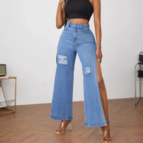 High Slit Jeans