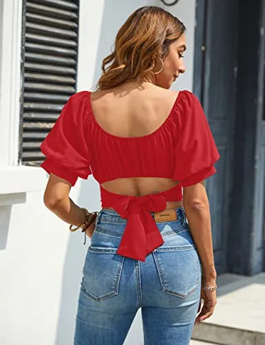 Jasmine Girl cute Fashion shoulder Crop Top