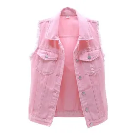 La Douceur Sleeveless Denim Jeans Jackets