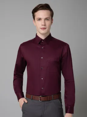 Men's Maroon Party Floral Print Full Sleeve Shirt