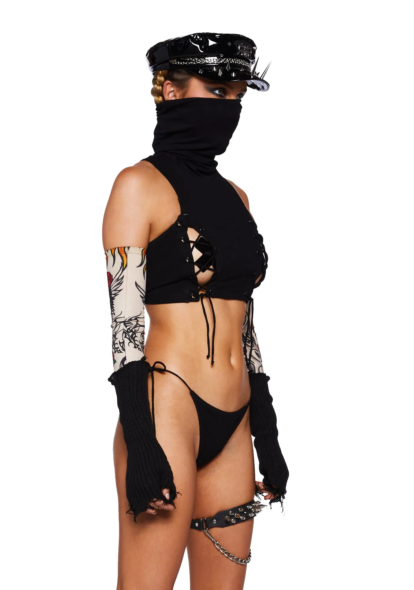 New Age Nomad Tank & Panty Set - Black