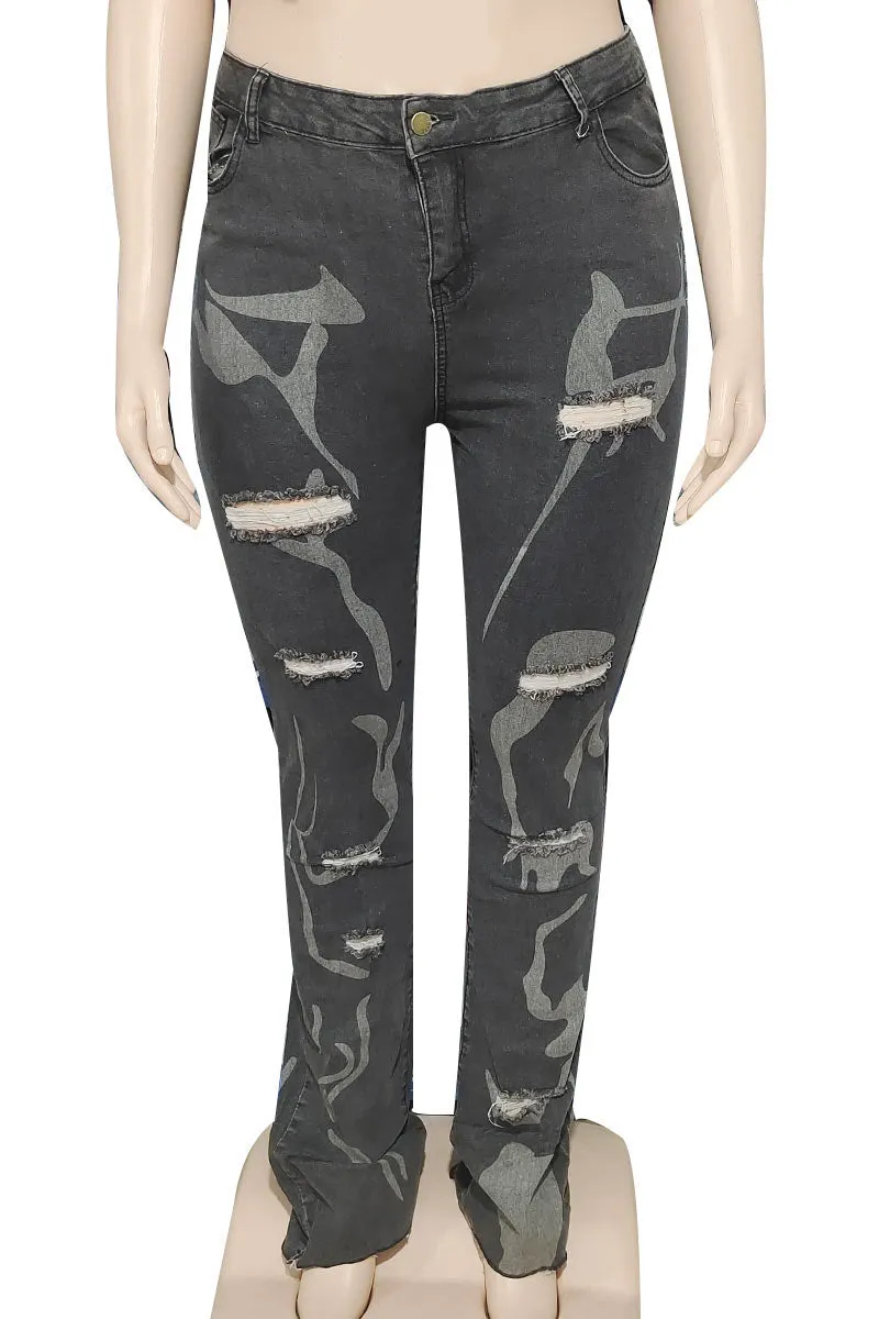 PF0150 Graphic Stretch Jeans