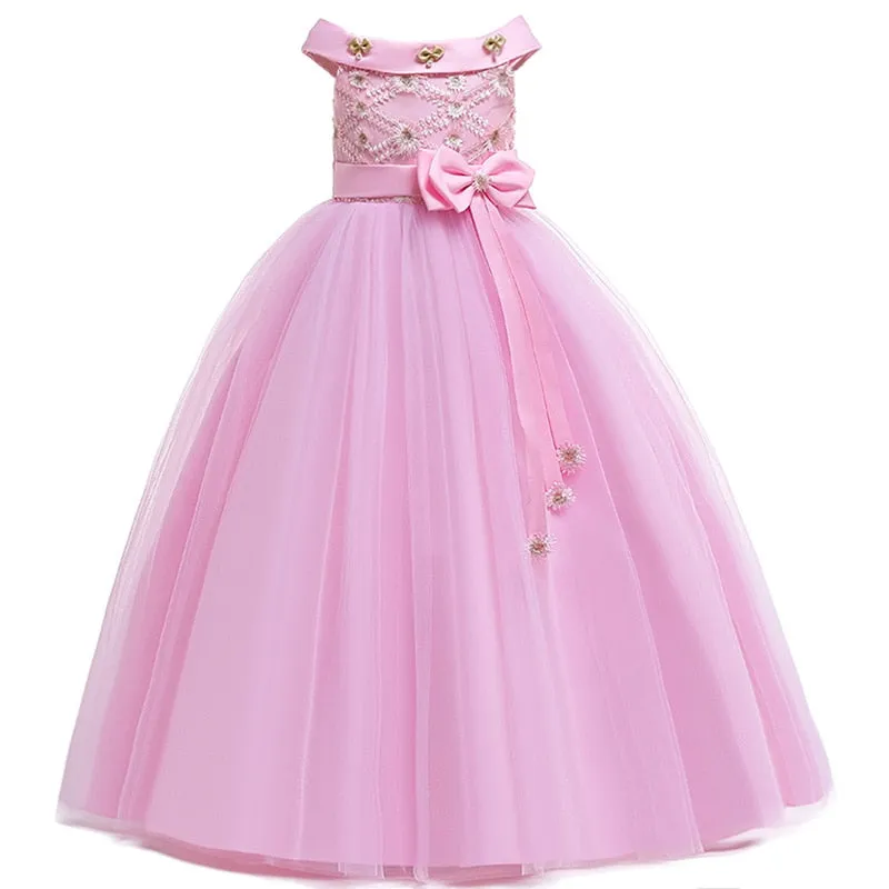 Pink Sleeveless Ball Gown (4 Yrs- 14 Yrs)