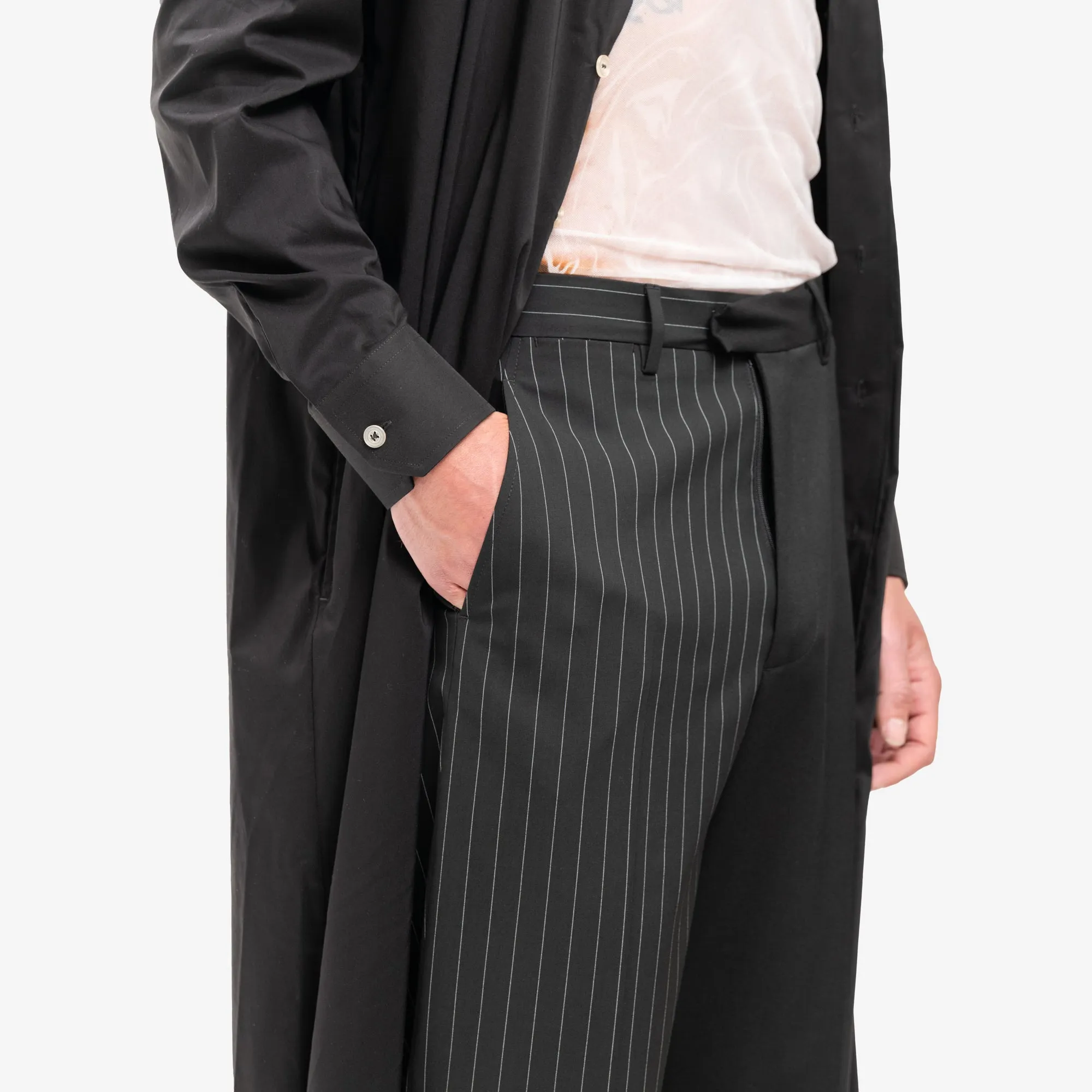 Plain Stripy Tailored Pants