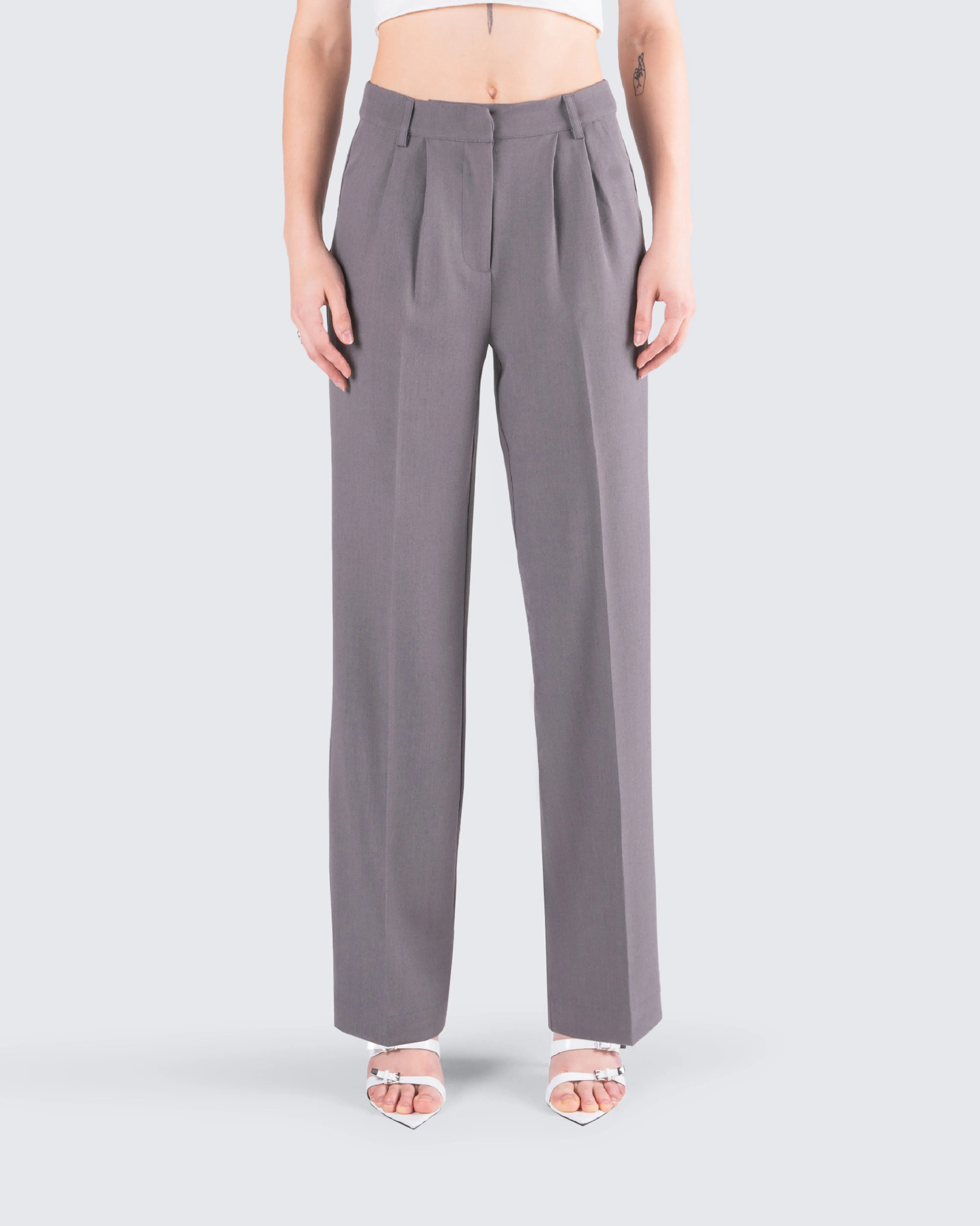 Reese Grey Tailored Pants