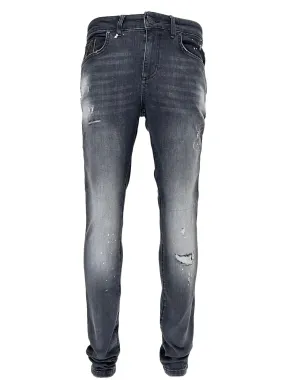 Rh45 Od10 Ren Denim Slim Fit Distressed Grey