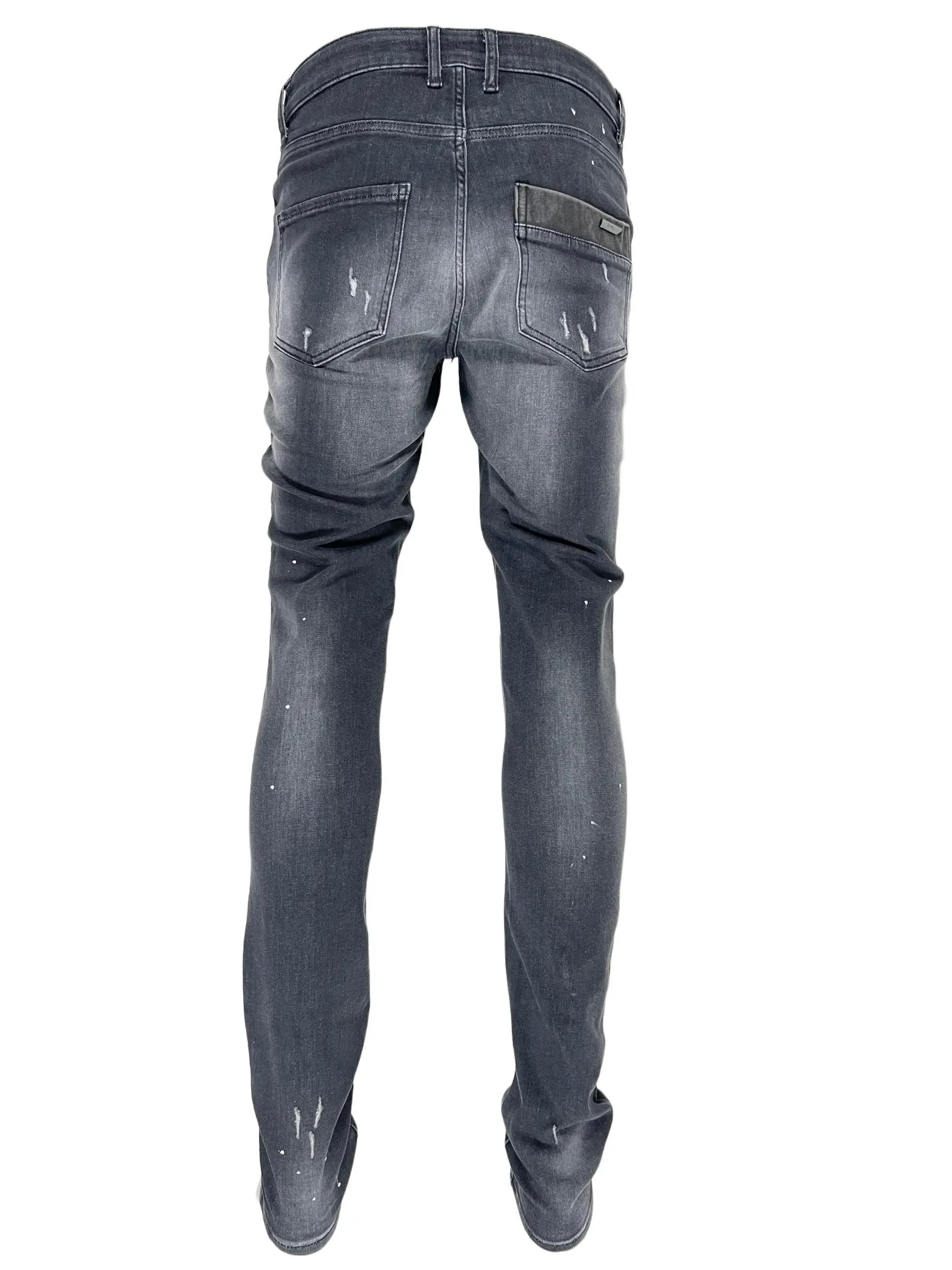 Rh45 Od10 Ren Denim Slim Fit Distressed Grey