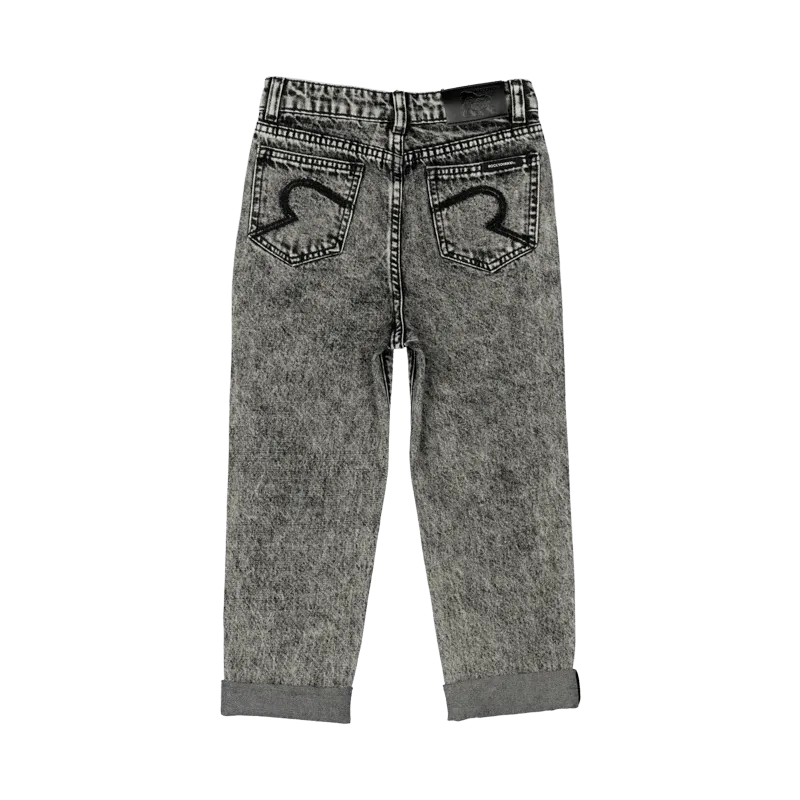 ROCK YOUR BABY KEITH RIPPED JEANS CHARCOAL