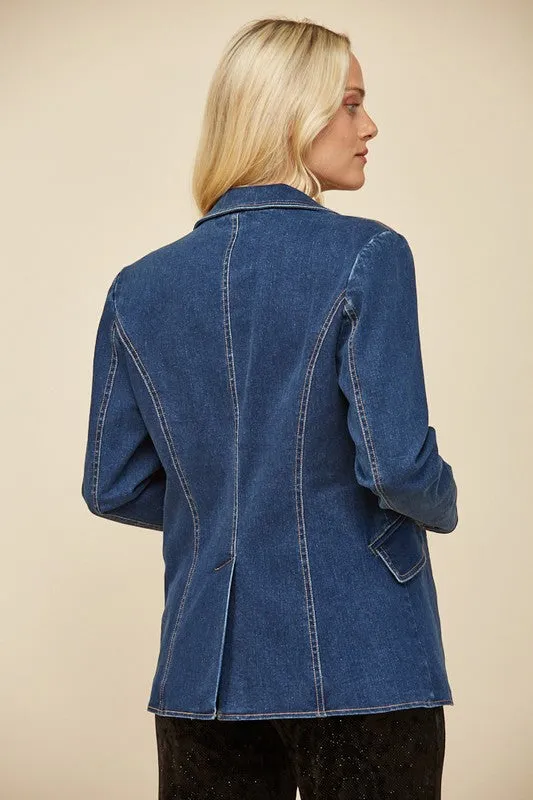 She Means Business Denim Blazer