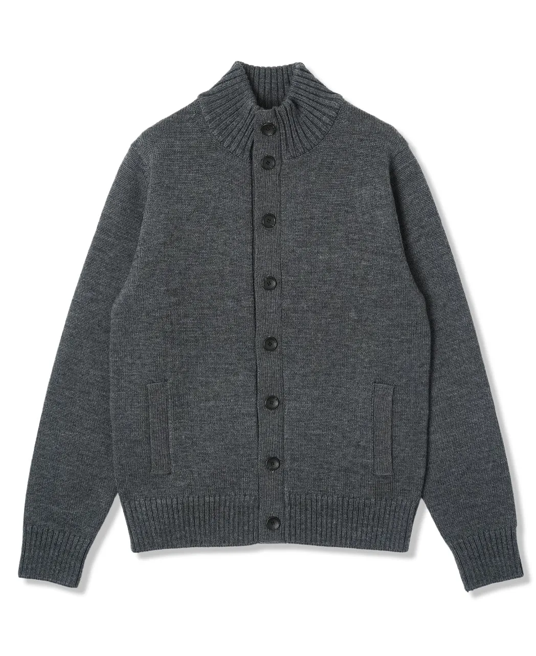 Stand Collar Cardigan - Extra Fine Merino