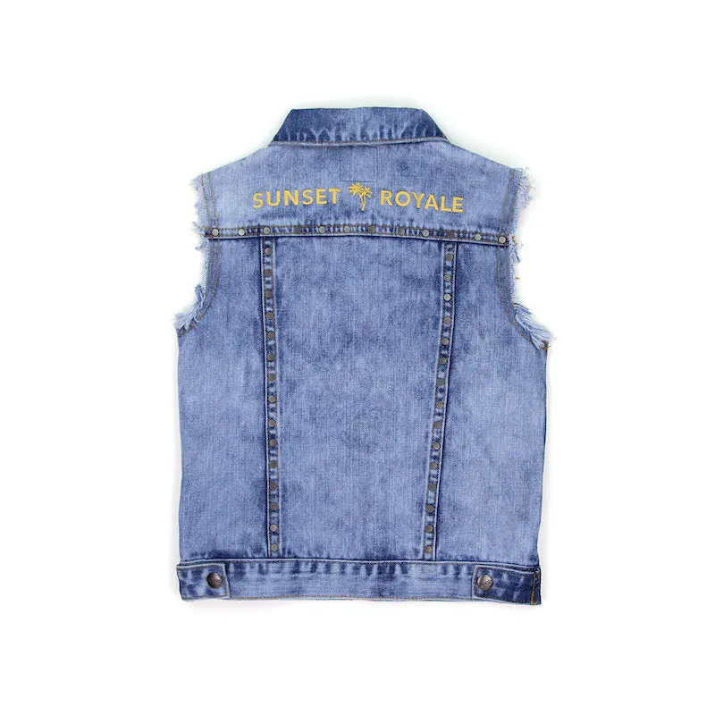 Sudo Memphis Denim Vest Blue