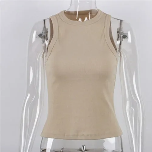 Summer Sexy Backless Tank Top Women Sleeveless Vest Quality Y2k