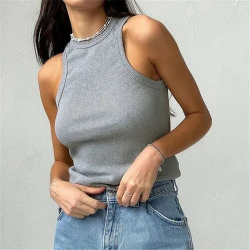 Summer Sexy Backless Tank Top Women Sleeveless Vest Quality Y2k