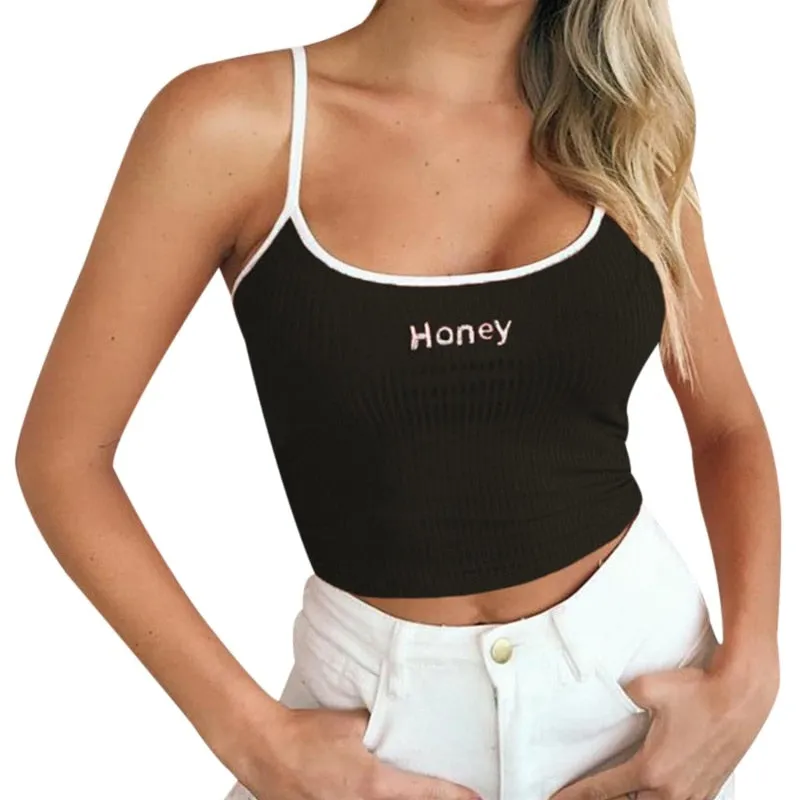 VenusFox Sexy Spaghetti Strap Crop Top