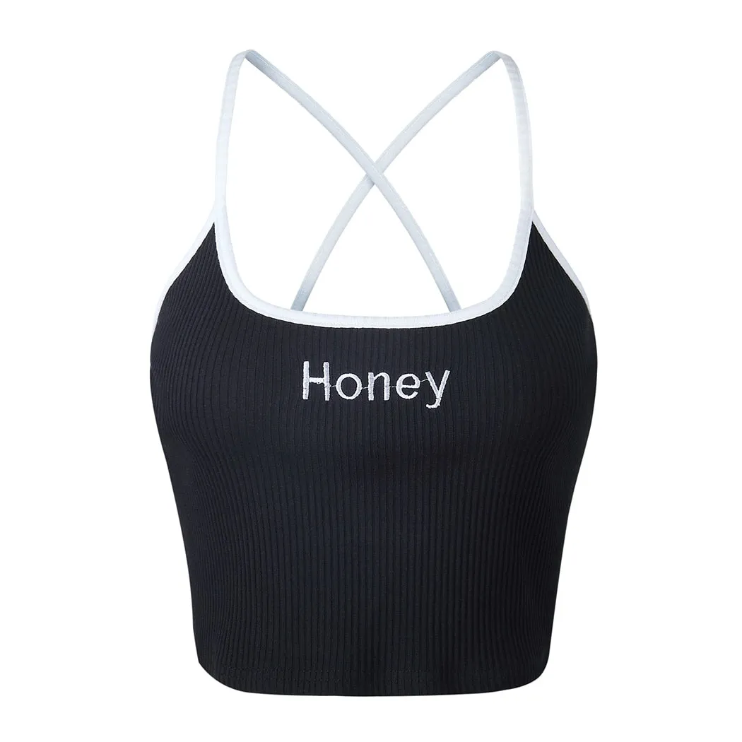 VenusFox Sexy Spaghetti Strap Crop Top