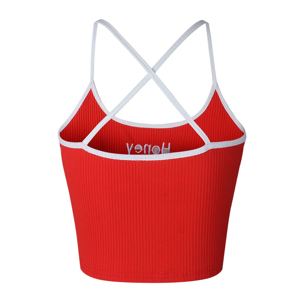 VenusFox Sexy Spaghetti Strap Crop Top