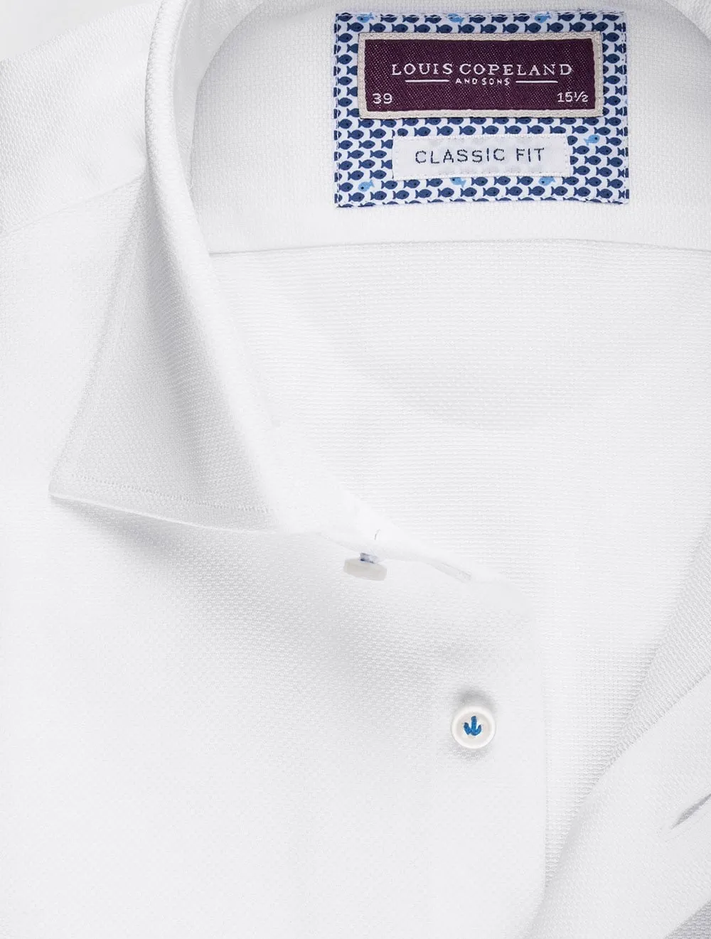 White Jersey Weave Classic Fit Shirt White/tail