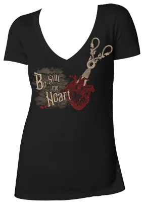 Womens Be Still My Heart V-Neck