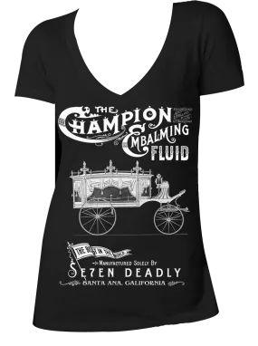 Womens Embalming Fluid V-Neck