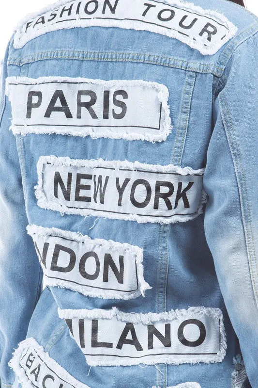 WORLD LETTER DENIM JACKET