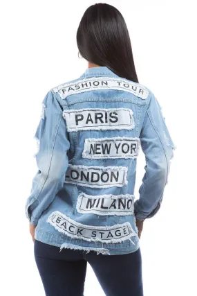 WORLD LETTER DENIM JACKET